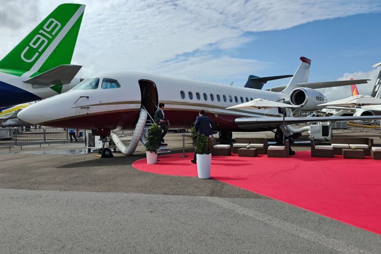 Dassault Falcon 6X di Singapore Airshow 2026.