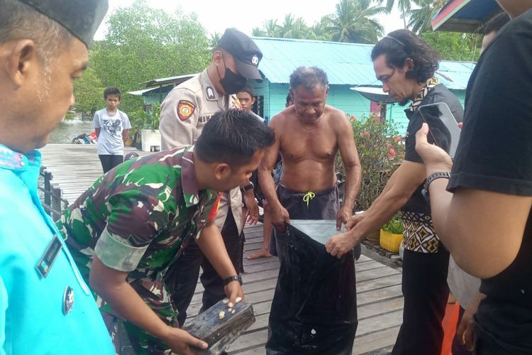 Paket kokain yang ditemukan di Kabupaten Kepulauan Anambas, Provinsi Kepulauan Riau (Kepri).
