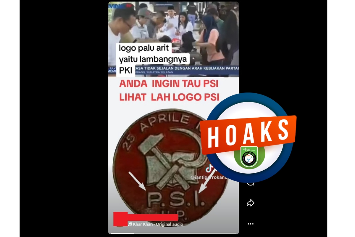 Hoaks Logo Palu-Arit PSI Beredar, Partai Solidaritas Indonesia Bantah
