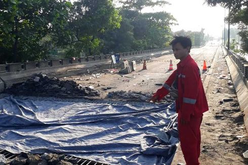 Contraflow Diterapkan akibat Amblesnya Flyover Sungai Landak, Arus Lalu Lintas Jadi Padat