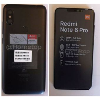 Bocoran penampakan Redmi Note 6 Pro