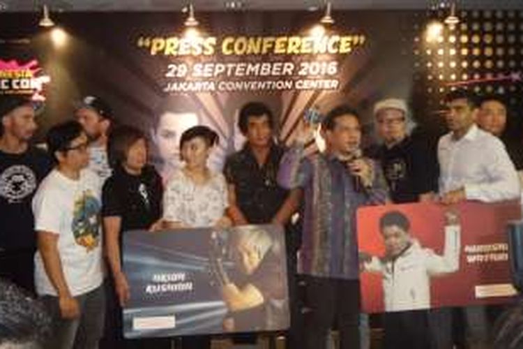 Jumpa pers Indonesia Comic Con 2016 di Hotel Sultan, Jakarta Selatan, Kamis (29/9/2016)