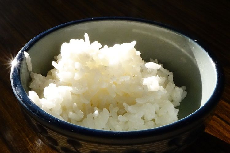 Ilustrasi nasi putih. 