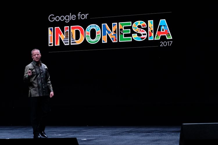 Country Director Google Indonesia, Tony Keusgen dalam acara Google for Indonesia, di Jakarta, Kamis (24/8/2017).