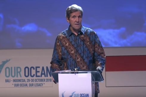 Hadir di Our Ocean Conference Bali, John Kerry Sentil Trump dan China
