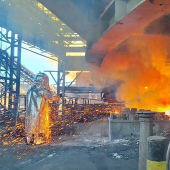 Proses peleburan nikel PT Vale Indonesia