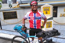 Demi PSS, Pria Ini Rela Bersepeda Sleman-Bogor