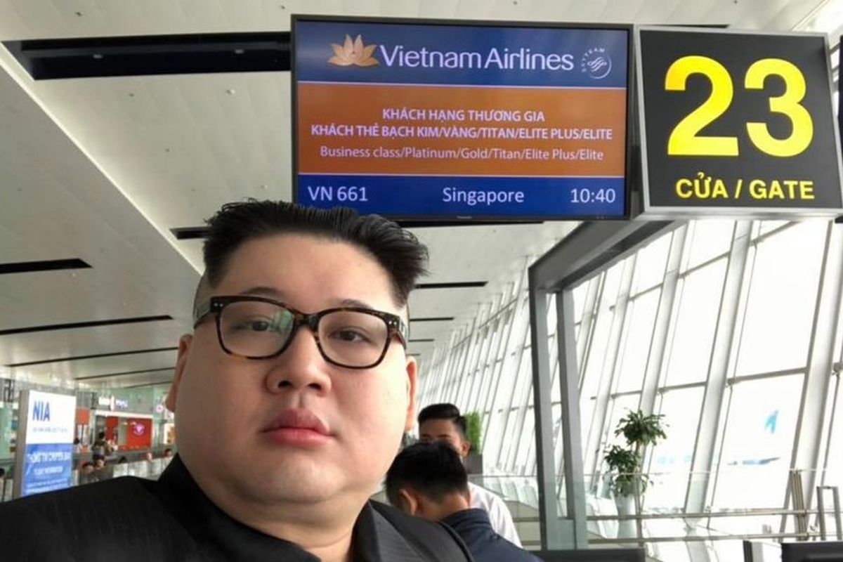 Howard X. Pria asal Hong Kong yang menjadi peniru Pemimpin Korea Utara Kim Jong Un.