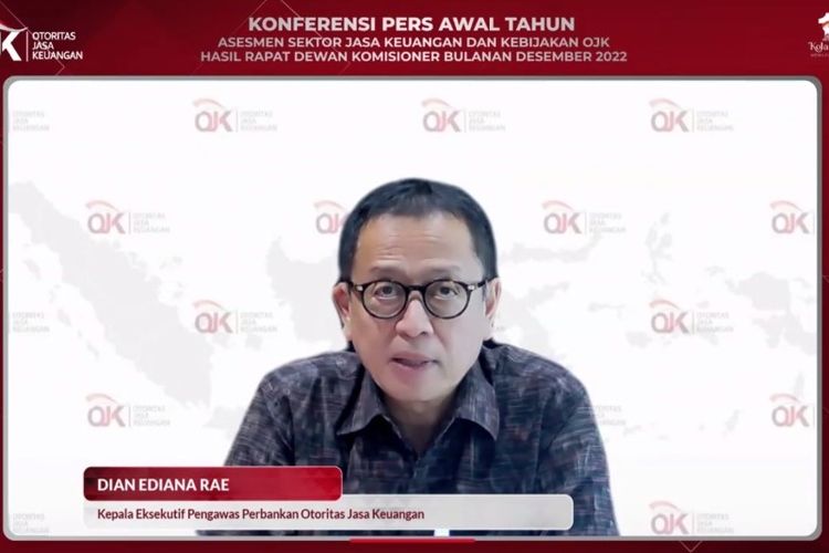 Eksekutif Pengawas Perbankan OJK Dian Ediana Rae saat Rapat Dewan Komisioner OJK Desember 2022, Senin (2/1/2023).