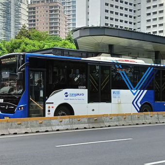 Ilustrasi bus Transjakarta