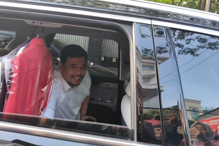 Wali Kota Medan Bobby Nasution tiba di Kantor DPP PDI-P memenuhi panggilan Sekjen PDI-P Hasto Kristiyanto, Senin (6/11/2023).