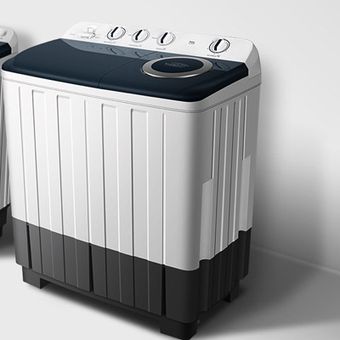 Mesin cuci TCL Twin Tub TWT-20S hadir dalam dua tipe dengan kapasitas berbeda. 
