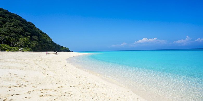 Pantai pasir putih di Boracay, Filipina