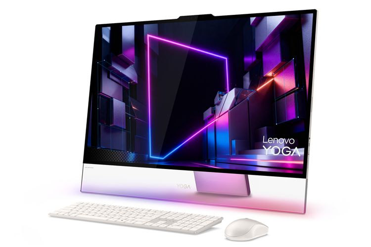Desain Lenovo Yoga AIO i Aura Edition.