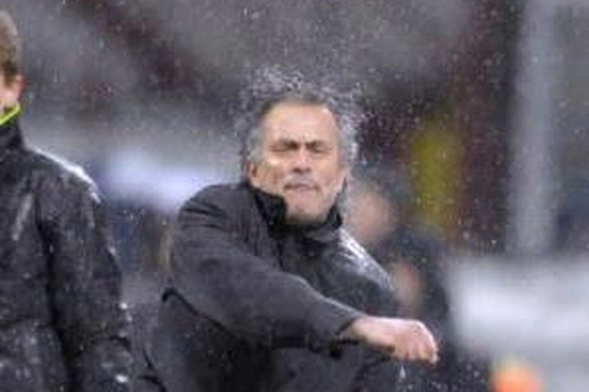 Pelatih Inter Milan Jose Mourinho.