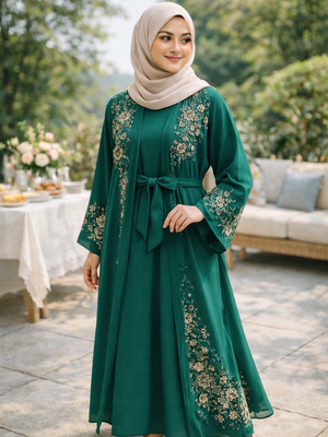 Abaya Afternoon Glam Lebih Berwarna dan Bertekstur.