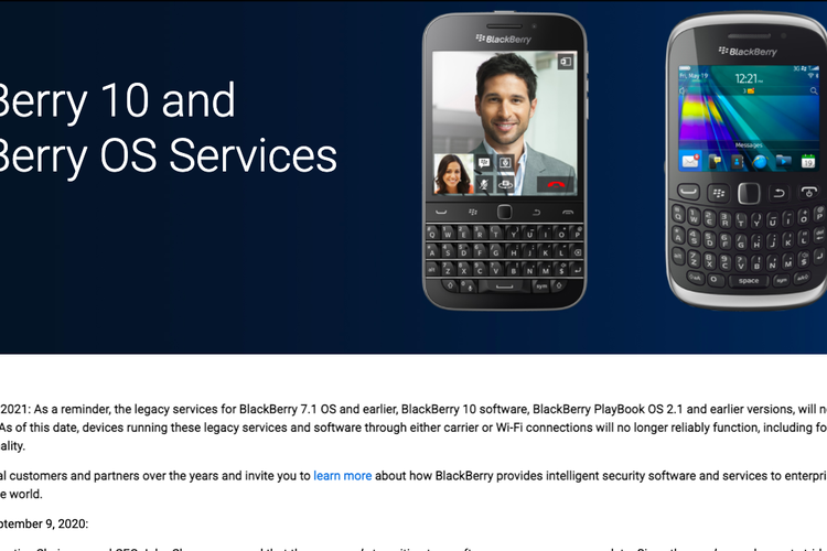 BlackBerry OS resmi berhenti beroperasi mulai 4 Januari 2022