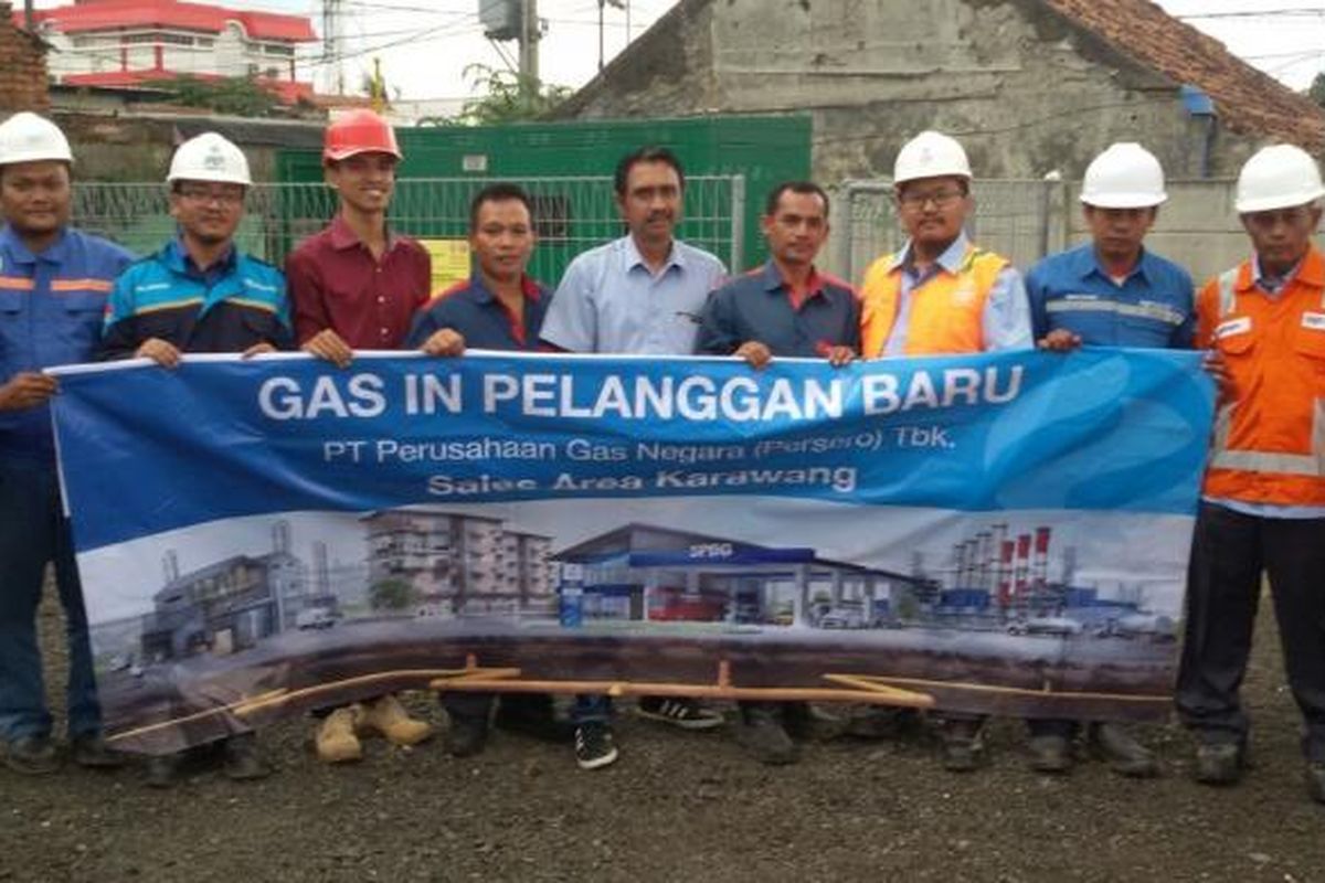 PGN telah mengalirkan gas ke segmen industri, salah satunya di Karawang Jawa Barat.