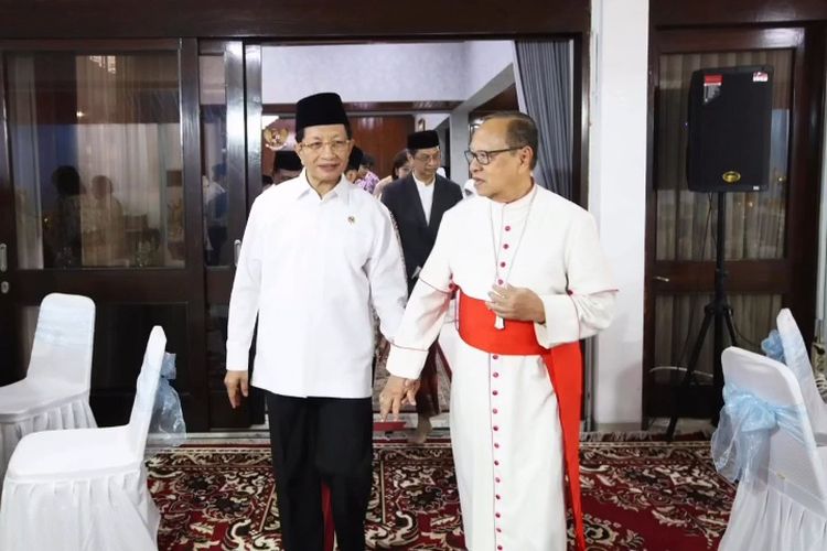 Silaturahmi Idul Fitri, Kardinal Suharyo Kunjungi Menteri Agama Nasaruddin Umar