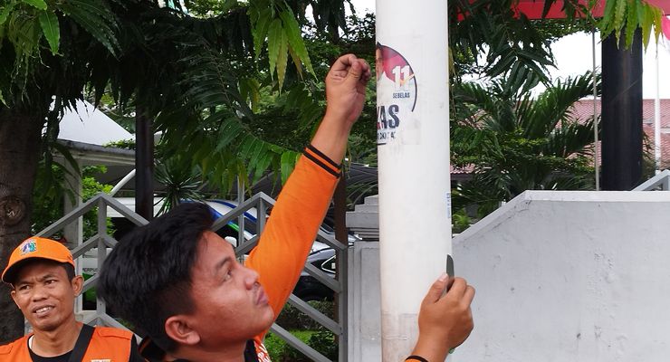 Satpol PP DKI Pastikan Seluruh APK di "Flyover" Telah Dicopot Jelang Pencoblosan Besok