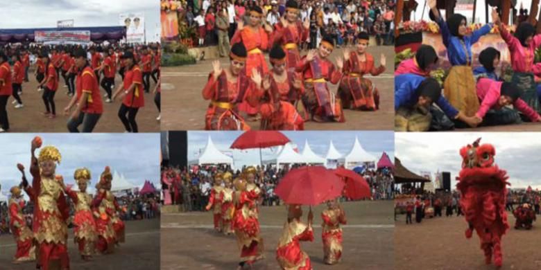 Pergelaran budaya suku di Kepulauan Nias, Sumatera Utara, yang dirangkai dalam sebuah Ajang Festival Pesta Yaahowu dimeriahkan dengan sejumlah atraksi budaya dari sejumlah suku-suku yang ada di Indonesia di antaranya Suku Batak, Suku Minang, Suku Aceh hingga etnis Tionghoa melalui atraksi Barongsainya, di Taman Ya?ahowu, Kota Gunungsitoli, Sumatera Utara, Jumat (25/11/2016).