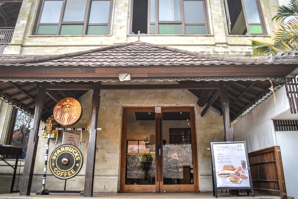 Ilustrasi Starbucks di Ubud, Bali. 