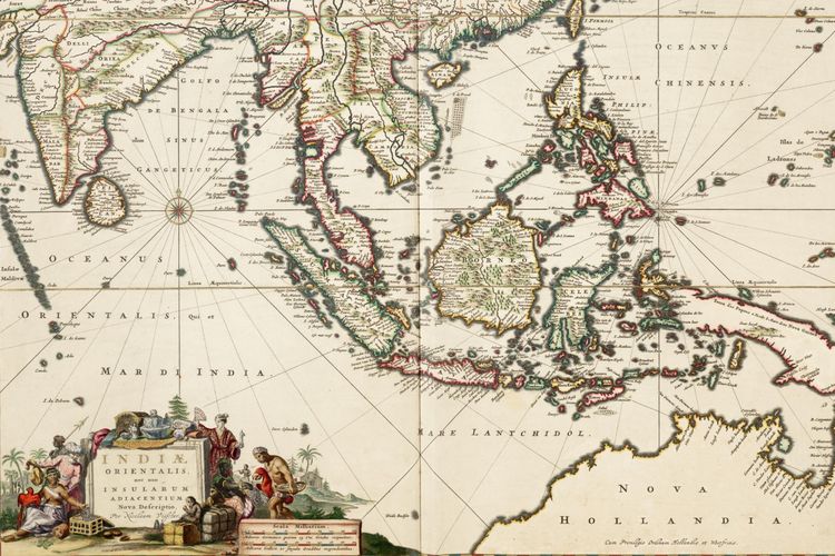 Peta Hindia Belanda diambil dari Atlas van der Hagen, Koninklijke Bibliotheek. Peta ini diterbitkan oleh Nicolaas Visscher II, sekitar tahun 1681-1690.
