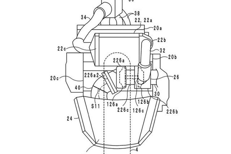 Yamaha patenkan mesin baru turbo 3-silinder 