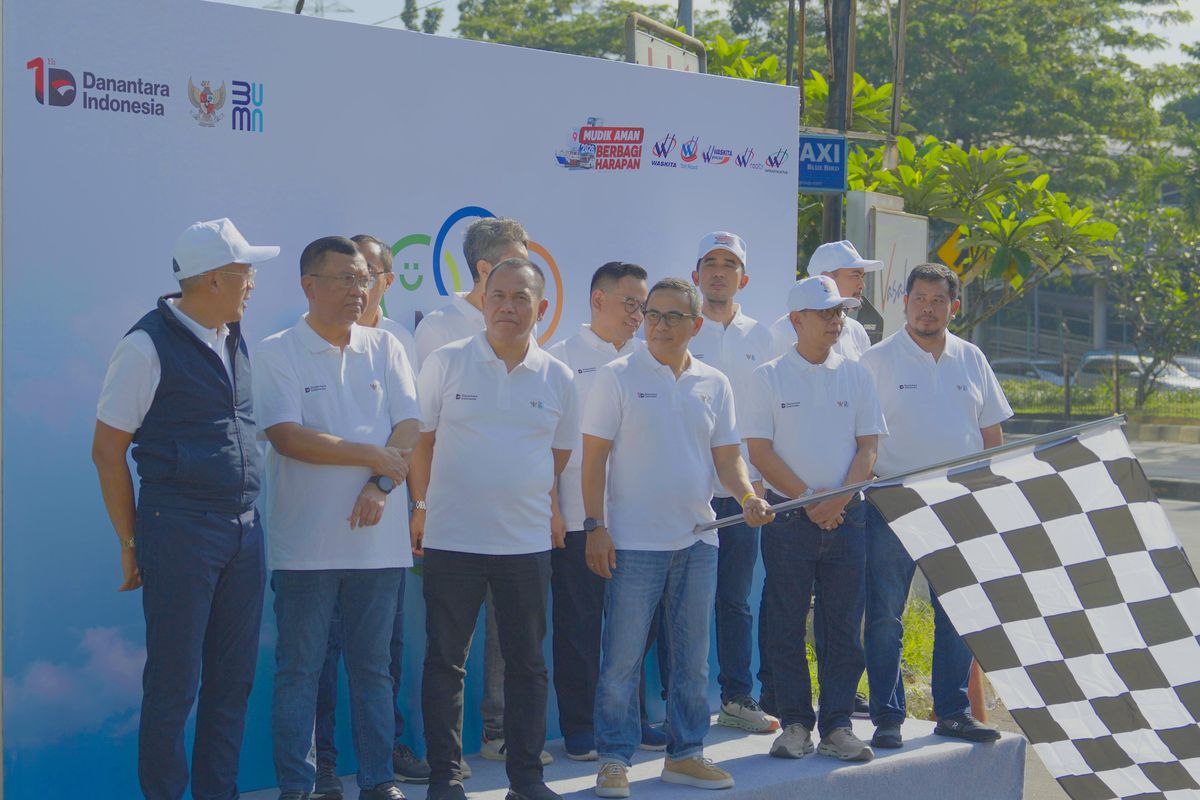 Pelepasan Mudik Bersama BUMN 2026 di Gedung Waskita Karya, Jakarta.
