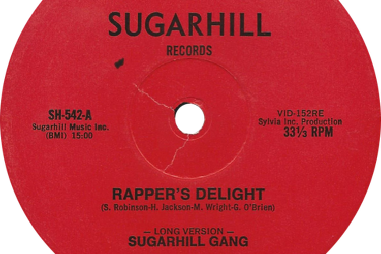 Single Rapper's Delight yang dirilis dalam bentuk vinyl pada 1979 di Amerika Serikat