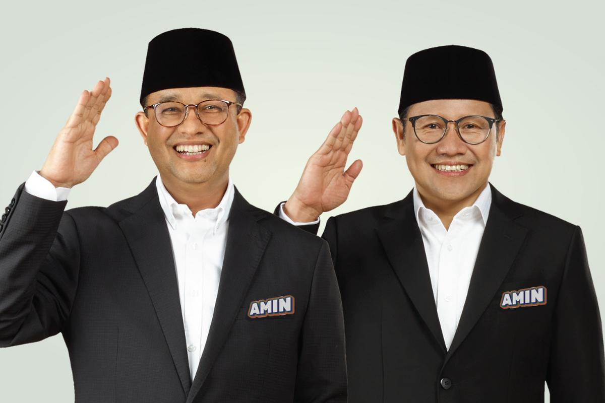 Pasangan Capres dan Cawapres nomor urut 1 Anies Baswedan dan Muhaimin Iskandar