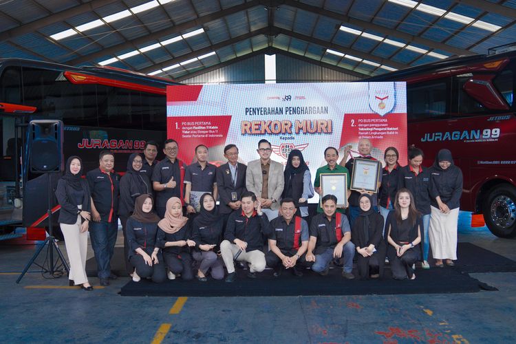 Bus baru PO Juragan 99 Trans dapat apresiasi dari Muri, bangkunya 11 model sleeper dan toilet bisa untuk BAB