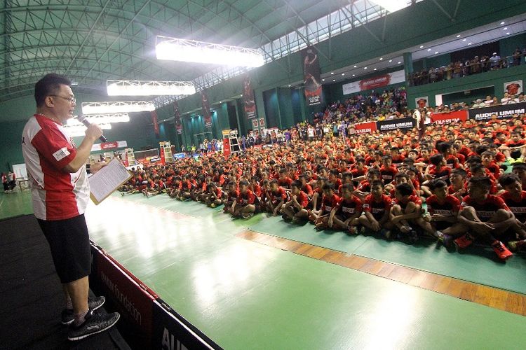 Suasana Audisi Umum Djarum Beasiswa Bulu tangkis 2017, Selasa  (5/9) 