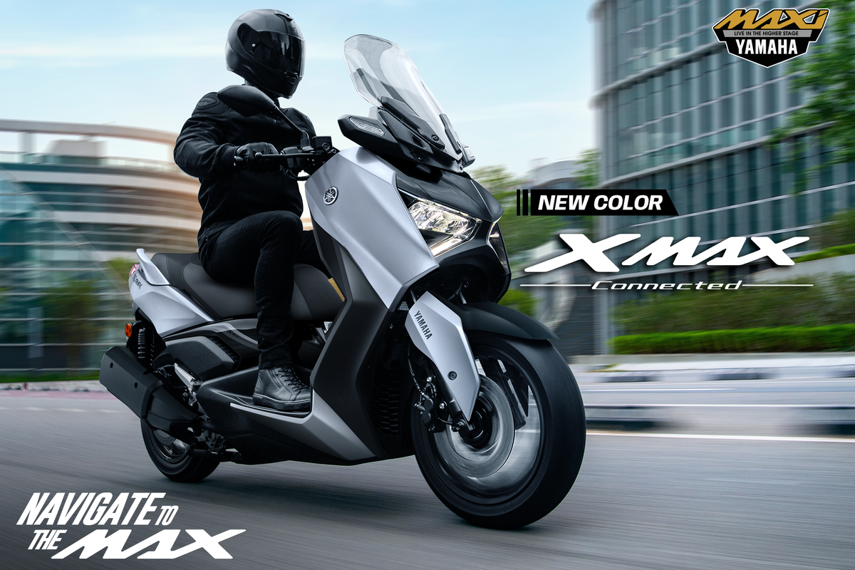 PT Yamaha Indonesia Motor Manufacturing resmi meluncurkan model baru Xmax Connected. Secara umum, ubahan berfokus pada tampilan warna dan grafis baru yang lebih minimalis serta simpel.