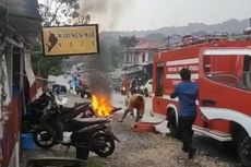 Sepeda Motor Terbakar di Samping SPBU Rantepao, Pemiliknya Kabur