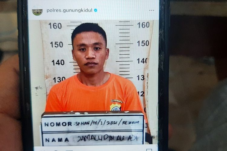 Foto Jamaludin Tahanan Kabur dari Mapolsek Gedangsari, Gunungkidul diumumkan di Instagram Polres Gunungkidul