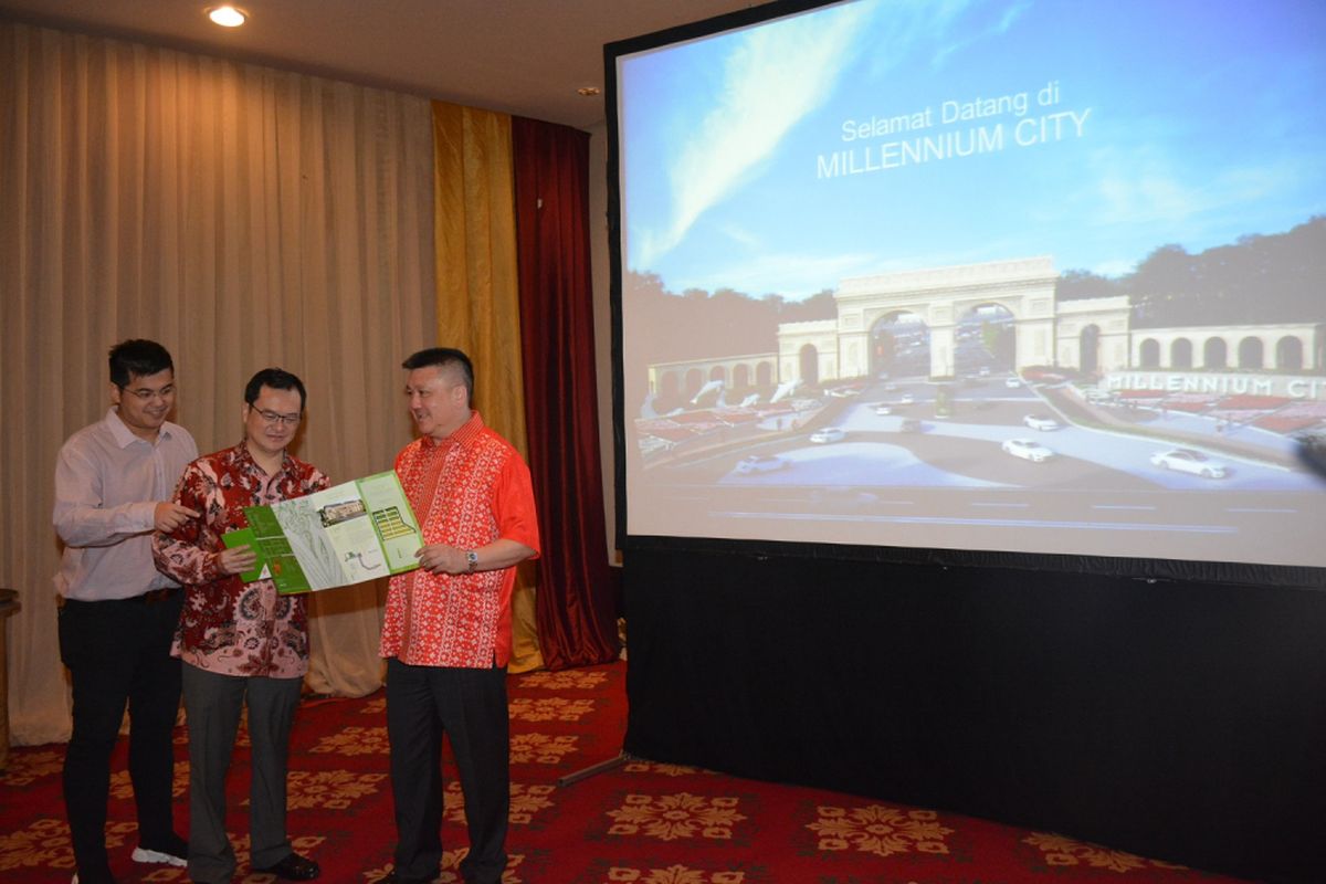 Presiden Direktur PT Millenium Land dan COO Millenium City Hans Leander usai peluncuran Millenium City, di Jakarta, Sabtu (28/4/2018).