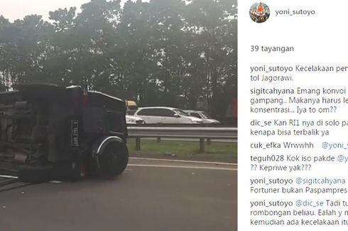 Mobil Pengawal Presiden Kecelakaan di Jagorawi