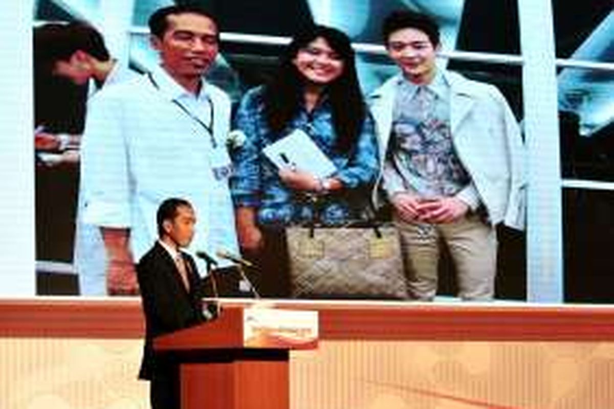 Presiden Joko Widodo saat menjadi pembicara kunci di acara 