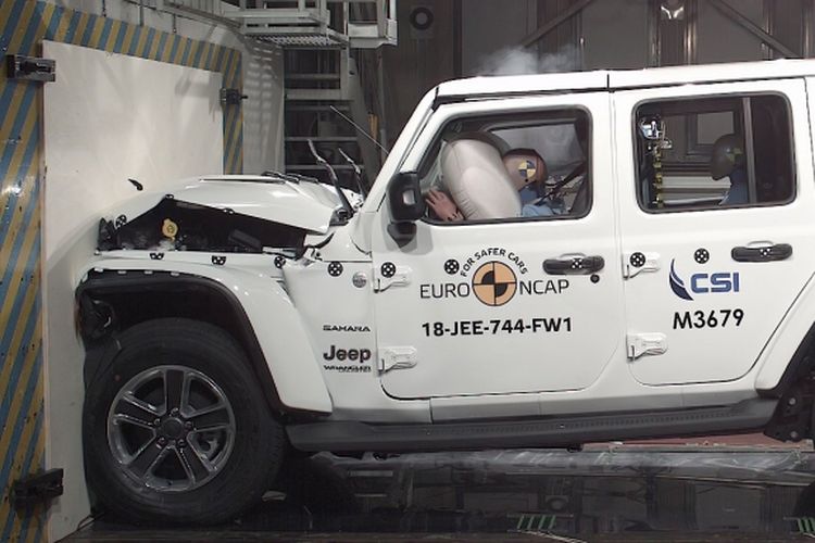 Hasil uji tabrak Jeep Wrangler mengecewakan