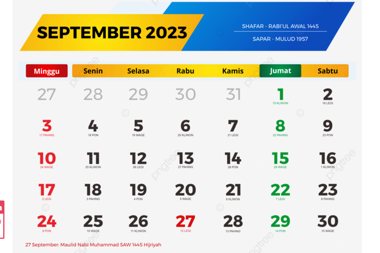Kalender Bulan September 2023