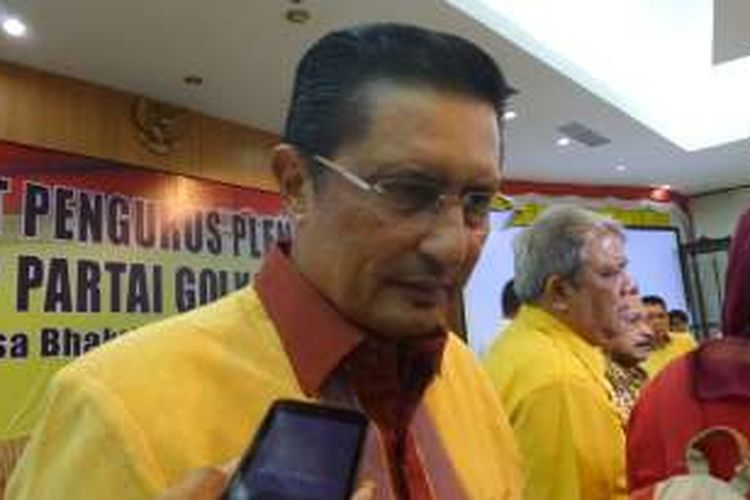 Ketua Komite Etik Partai Golkar Fadel Muhammad di Kantor DPP Partai Golkar, Slipi, Jakarta Barat, Kamis (28/4/2016)
