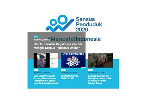 [POPULER TREN] Sensus Penduduk Online 2020 | 12 Negara Nol Kasus Virus Corona