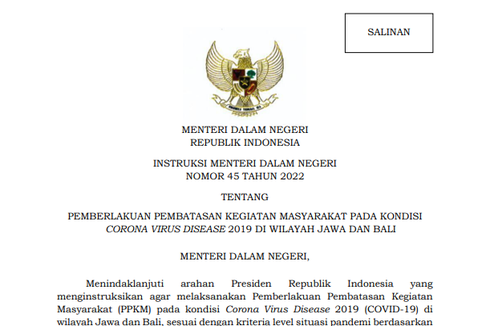 PPKM Level 1 Seluruh Indonesia Diperpanjang hingga 7 November, Ini Aturan Lengkapnya