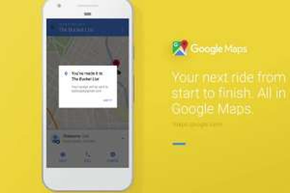 Pesan kendaraan Uber bisa langsung dari aplikasi Google Maps.