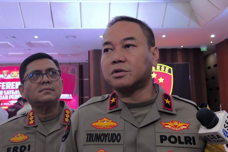 Kepala Biro Penerangan Masyarakat (Karo Penmas) Divisi Humas Polri Brigjen Trunoyudo Wisnu Andiko di Mabes Polri, Jakarta, Rabu (13/3/2024).