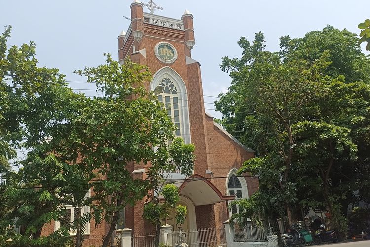 Gereja Paroki Santo Yosef atau yang sering disebut Gereja Gedangan di Kawasan Kota Lama, Jalan Ronggowarsito, Kota Semarang, Jateng.