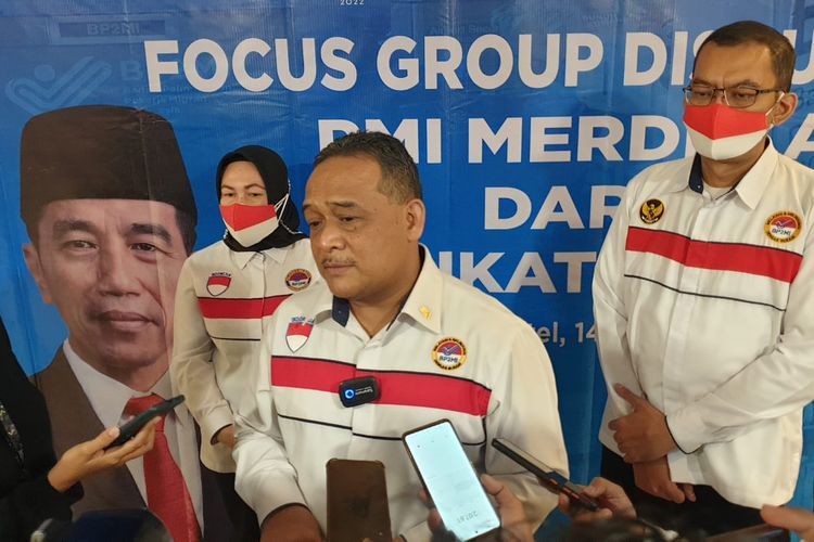 Kepala BP2MI Benny Rhamdani saat dijumpai dalam Focus Group Discussion bertajuk PMI Merdeka dari Sindikat Ilegal di Bandara Soekarno-Hatta, Rabu (14/9/2022).