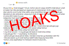 [HOAKS] Tim Covid Hunter Jakarta Paksa Orang Tes Swab