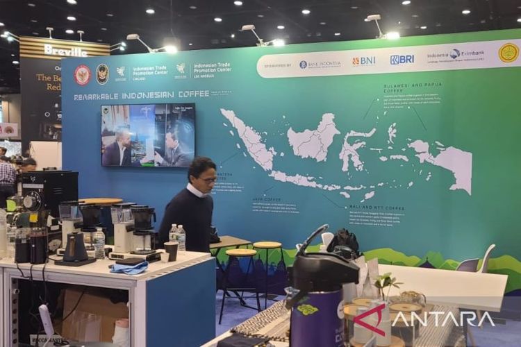 PT Bank Negara Indonesia (Persero) atau BNI membawa usaha mikro, kecil, dan menengah (UMKM) kopi binaan BNI Xpora ke pasar Amerika Serikat melalui gelaran Specialty Coffee Expo 2024. (ANTARA/HO-BNI)